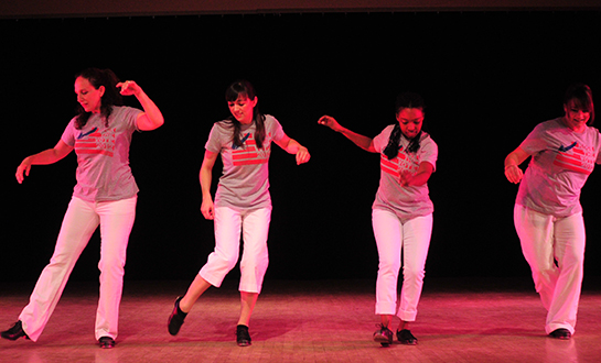 tap dancers performing on stage